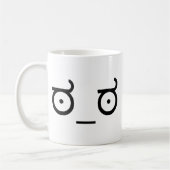 Schauen Sie von der Missbilligung Kaffeetasse (Links)