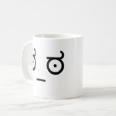 Schauen Sie von Missbilligung ಠ_ಠ Internet Meme Kaffeetasse (Vorderseite Links)