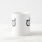 Schauen Sie von Missbilligung ಠ_ಠ Internet Meme Kaffeetasse (Mittel)