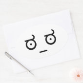 Schauen Sie von Missbilligung ಠ_ಠ Ovaler Aufkleber (Umschlag)