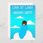 Schauen Sie, was der Himmel gesessen hat!Einladung Einladung (Vorne/Hinten)