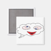 Schauen Sie, was ich denke - ich rolle die Augen Magnet (Vorderseite/Rückseite)