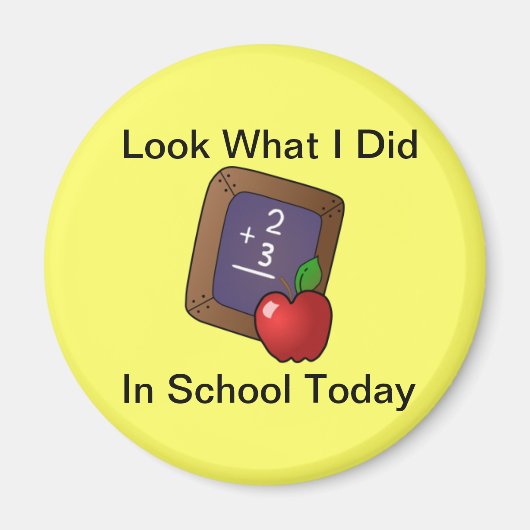 Schauen Sie, was ich im Schulmagnet gemacht habe Magnet (Vorne)