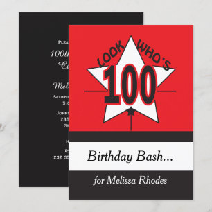 Schauen Sie, wer 100 Geburtstag hat   100. Einladu Einladung