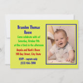 Schauen Sie, wer 1 / Geburtstag ist Einladung (Rückseite)