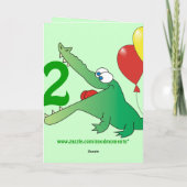 Schauen Sie, wer 2 heute ist! Niedliche Karte (Rückseite)