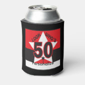 Schauen Sie, wer 50 ist - Geburtstag Dosenkühler (Kanne Rückseite)