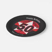 Schauen Sie, wer 50 Jahre alte | 50. Pappteller (Schrägansicht)