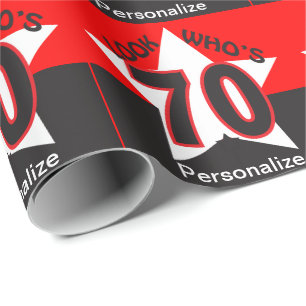 Schauen Sie, wer 70 personifizieren ist - Geschenkpapier