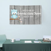 Schauen Sie, wer Baby-Duschen-Eulen-Fahne ist Banner (Messeveranstaltung)