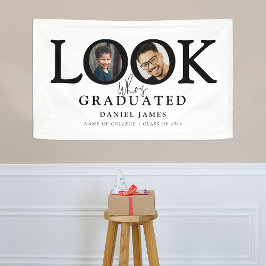 Schauen Sie, wer das Abschlussfoto der Abschlussfe Banner