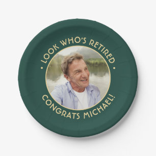 Schauen Sie, wer das Foto für das grüne Party für  Pappteller