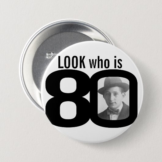 Schauen Sie, wer der Schwarzweiss-Knopf/das Button (Vorne & Hinten)