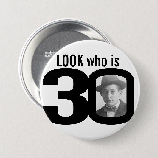 Schauen Sie, wer der Schwarzweiss-Knopf/das Button (Vorne & Hinten)