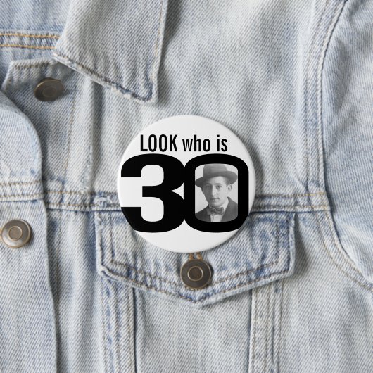 Schauen Sie, wer der Schwarzweiss-Knopf/das Button (Beispiel)