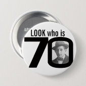 Schauen Sie, wer der Schwarzweiss-Knopf/das Button (Vorne & Hinten)