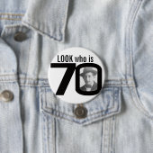 Schauen Sie, wer der Schwarzweiss-Knopf/das Button (Beispiel)