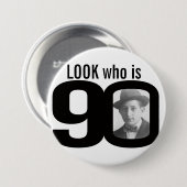 Schauen Sie, wer der Schwarzweiss-Knopf/das Button (Vorne & Hinten)