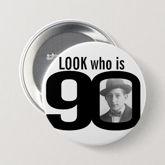 Schauen Sie, wer der Schwarzweiss-Knopf/das Button (Vorne & Hinten)