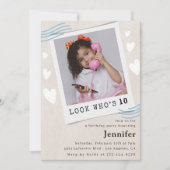 Schauen Sie, wer die Einladungen zum 10. Geburtsta (Vorderseite)