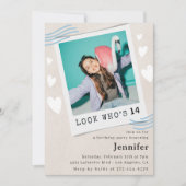 Schauen Sie, wer die Einladungen zum 14. Geburtsta (Vorderseite)