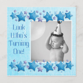 Schauen Sie, wer die Wende 1 macht, erste Geburtst Einladung