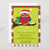 Schauen Sie, wer eine Babydusche hat Einladung (Vorne/Hinten)