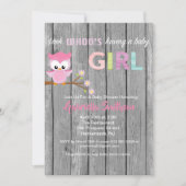Schauen Sie, wer eine Babymädchen-Duschkarte hat Einladung (Vorderseite)