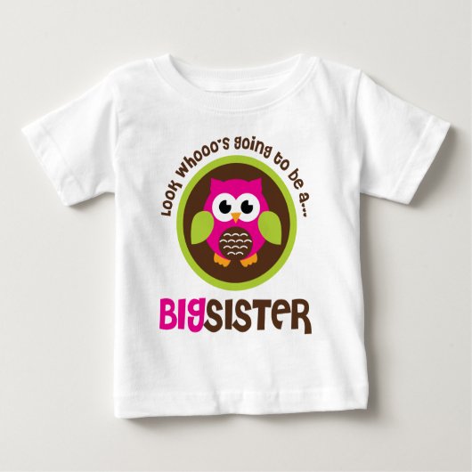 Schauen Sie, wer eine große Schwester Ewl wird Baby T-shirt (Vorderseite)