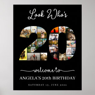 schauen Sie, wer heute 20 Jahre alt ist, Fotos zum Poster