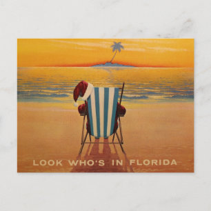 Schauen Sie, wer in Florida ist Feiertagspostkarte