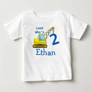 Schauen Sie, wer ist 1 2 3 Zweite Geburtstagskraft Baby T-shirt