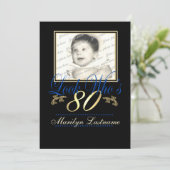 Schauen Sie, wer ist 80 Foto Einladung (Stehend Vorderseite)