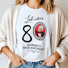 Schauen Sie, wer ist achtzig Foto 80. Geburtstag Tri-Blend Shirt