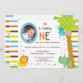 Schauen Sie, wer sich ein - Whimsical Animal Theme Einladung (Vorne/Hinten)