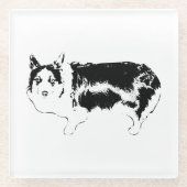 Schauen Sie, wer zusieht Glasuntersetzer (Vorderseite)