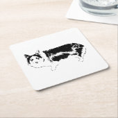 Schauen Sie, wer zusieht Rechteckiger Pappuntersetzer (angewinkelt)