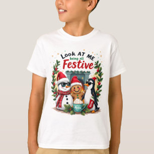 Schauen Sie, wie ich alle festliche lustige Weihna T-Shirt