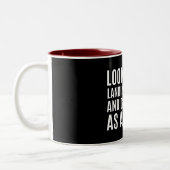 Schauen Sie, wie Sie meine Mutter landen und mich  Zweifarbige Tasse (Links)