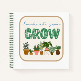 Schauen Sie, wie Sie wachsen Notizblock