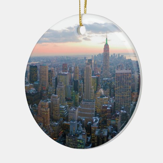 Schauen Süd von der Spitze des Felsens New York Keramikornament (Links)