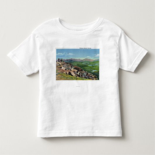 Schauen unten von Whiteface Denkmal Hwy Kleinkind T-shirt (Vorderseite)
