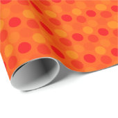 Schauen von Dots Orange Geschenkwrap Geschenkpapier (Rolleneckpunkt)