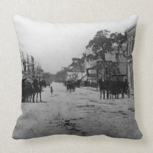 Schauen West auf Flagler Straße Kissen