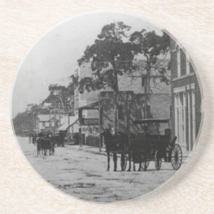Schauen West auf Flagler Straße Sandstein Untersetzer
