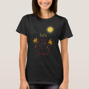 Schauen wir uns die Sonnenuntergang-Palmen und Son T-Shirt