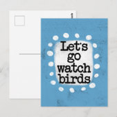 Schauen wir uns die Vogelpostkarte an Postkarte (Vorne/Hinten)