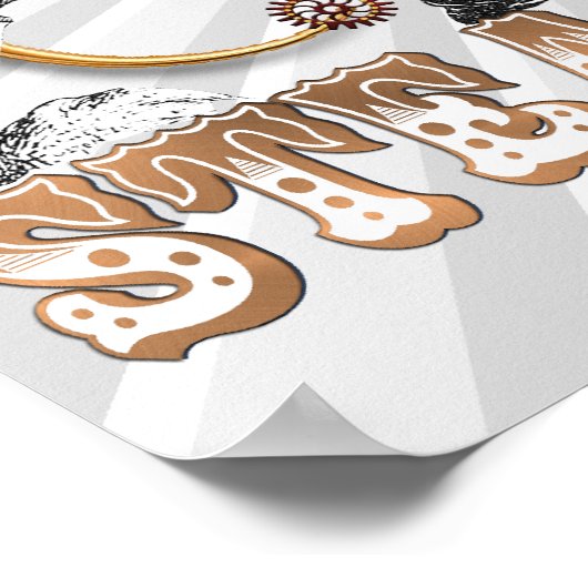 schauend gesteppte Stahlkammkunst Poster (Ecke)