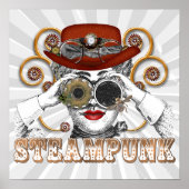 schauend gesteppte Stahlkammkunst Poster (Vorne)