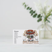 schauend gesteppte Stahlkammkunst Visitenkarte (Stehend Vorderseite)